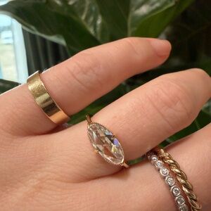 10k gold and Moissanite Ring